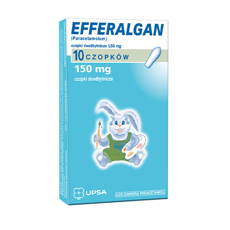 Efferalgan 150 mg 10 czopków packshot